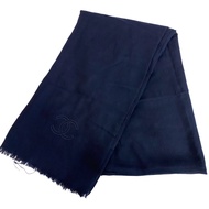 【二手】香奈兒絲巾披肩，海軍藍