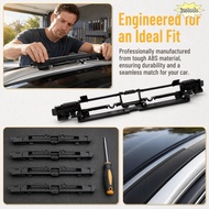 JUSTO 4PCS Roof Rail Cover, ABS Black Roof Bracket Cap, Compact Size 5187915,13125723,5187878 Roof T