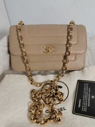 Chanel vintage mini classic flap  bijoux chain 中古雕花鏈菠蘿扣回紋稀有美品