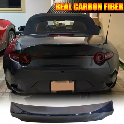 For Mazda MX5 MK-5 Miata ND 2016-24 REAL CARBON Rear Trunk Spoiler Ducktail Wing Car Accessories