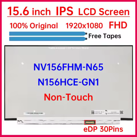 15.6" Laptop LCD Screen NV156FHM-N65 N156HCE-GN1 Display Matrix Panel Replacement 1920x1080 IPS 100%