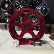 ［4PCS] New Sport Rim 16inch RAYSCLUB ADVAN GT 16X7JJ ET40 4H100 CANDY RED