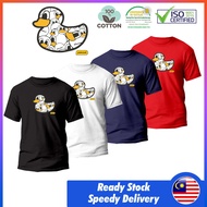 [PROMOSI HEBAT] 100% Cotton PANCOAT DUCKIES WHITE DUCK Round Neck Unisex T-Shirt TShirt Lelaki Tops Baju Lelaki Murah