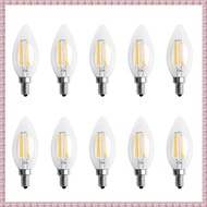 (WBNC) 10X Dimmable E12 4W COB Candle Flame Filament LED Light Bulb Lamp 10 x 3.5cm