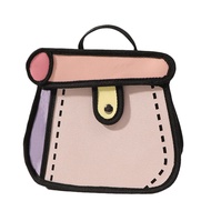 Chic 2D Cartoon Bag Messenger Shoulder Crossbody Bag (pink)