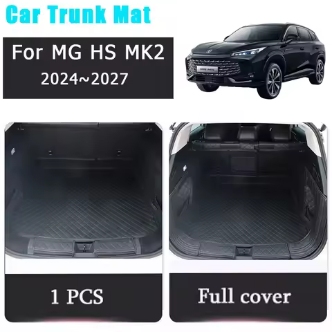 Car Rear Trunk Mat For MG HS EHS MK2 Roewe D5X RX5 MK3 2024 2025 2026 Leather Rug Cargo Liner Cover 
