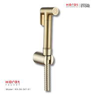 Karat Faucet ชุดสายฉีดชำระสแตนเลส 304 พร้อมสายและขอแขวนสีทองด้าน รุ่น KA-04-347-41