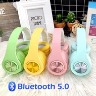 NEW Macaron Headphone Bluetooth 5.0 Wireless Headphone LED Colorful Light Headphone Wireless HiFi St