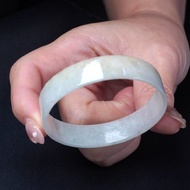 冰種飄黃翡翡翠角鐲手鐲 | 17.5圍 | 天然緬甸玉翡翠A貨 | 送禮