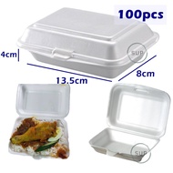 Polystyrene Medium Foam Lunch Box [ 100pcs± ] Polistrin - Polisterin Kotak Nasi - TAGE T288 Foam Foo