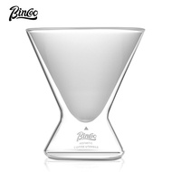 BINCOO Wide Mouth Double Layer Glass Mug Latte Iced Americano Mug Speciality Coffee Cup Tasting Mug 