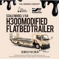 THE BORING CONCEPT x PADDOCK64 1/64 H300 modified Flatbed Trailer TBC X PADDOCK64 1:64 H300 Boring W