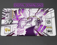 One Piece TCG - Luffy Manga - Gum-Gum Bajrang Gun - White Playmat Design by ZD Digital for Custom Pr