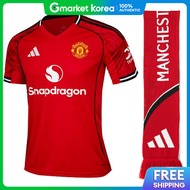 adidas | เสอแขงทมแมนย ฤดกาล 25-26 ชดเหยา + ผาพนคอเชยรทม (JI7428+JV5896)