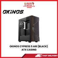 OKINOS CYPRESS 5 AIR (BLACK) ATX CAISNG WITH 4/120MM PREINSTALLED PWM FANS