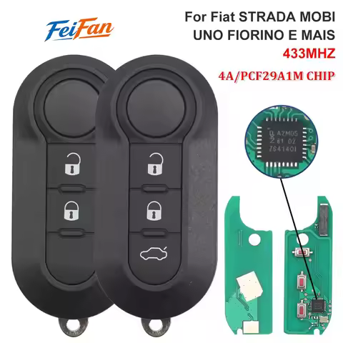 FeiFan Replacement Folding Flip Remote Car Key FOB 2/3Buttons 433.92 MHz 4A/29A1M CHIP For Fiat STRA