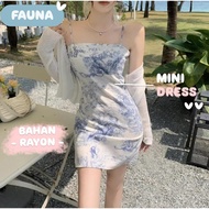 IOS SHOP FAUNA MINI DRESS RAYON CURRENT KOREAN STYLEWanita
