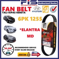 FIS Gaido Fan Belt Hyundai Elantra MD Air Cond Alternator Power Steering Belt 6PK1255 Tali Kipas Ker