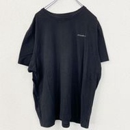 古著Eddie Bauer短袖T卹，大印花，圓領，休閒設計。黑色，L碼。