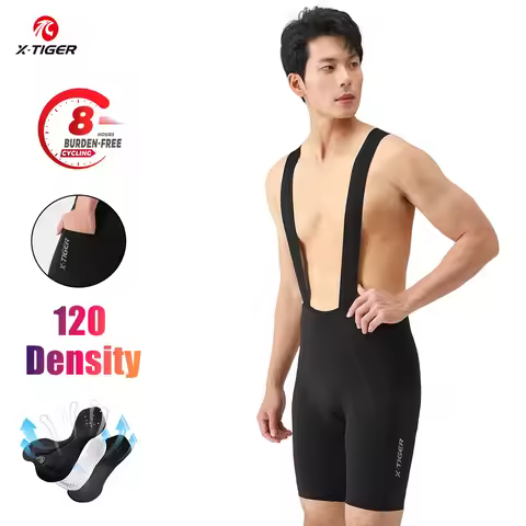 X-TIGER Cycling Bib Shorts Men's Road MTB Bike Bicycle Shorts Pants with Pocket Clothes 2025 Quick D