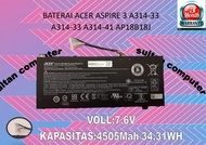 Baterai Acer Aspire 3 A314-33 A314-33 A314-41 AP18B18J