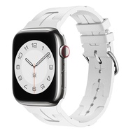 Dành For apple Watch Ultra 2 49mm Series 9 8 7 45mm 41mm SE Dây đeo silicon mềm thể thao Dây đeo đồn