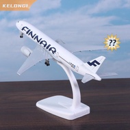 KELONG1 1 Bộ hợp kim kim loại diecast máy bay với bánh xe 20cm A350 finnair máy bay Kit Airbus 350 f