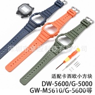 Sesuai untuk Casio Small Square Resin Strap Strap DW5600HR/GW-M5610 GW-B5600 Accessories 4.6