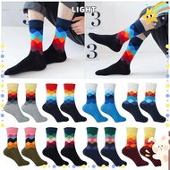 LIGHT Men's Socks Casual Colorful Fashion Argyle Filled Optic