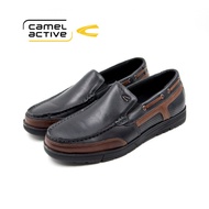 【Ready Stock】camel active Men Black Boris Slip On Shoes 871954-RS1R-1-BLACK (Nubuck Leather)