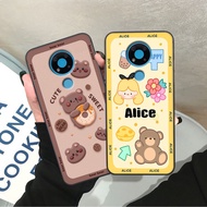 NOKIA 3.4 / 8210 4G case printed with Brown - Pink Bear, Be@rick Bear, extremely CUTE, CUTE