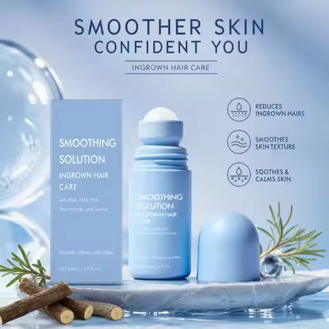 After Hair Remova Roll-On Solution With BHA AHA PHA Licorice Soothe Soften Smooth Skin Post Hair Rem