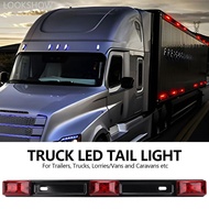 LOOKSHOW 12V 15" 9LED Pickup Truck Rear Tail Light Bar Red Bracket Light Car Side Marker Signal Lamp