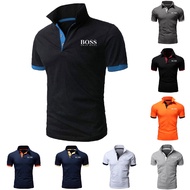 White Boss Polo Shirt Men Short Sleeve Shirt New Trend Casual Shirts Multicolor S~5XL Work Clothing
