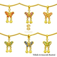 Sincere Store Emas 916 3L Loket Butterfly 2C | Emas 916