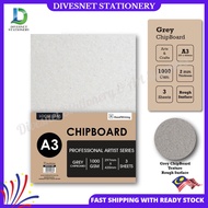 Masterprint Handwriting Grey Chipboard Chip Board (A4/A3) Size (400/700/1000gsm) Modelling Card Boar