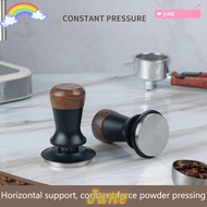 JUNE1 Coffee Tamper,  Wood 51/53/58MM Manual Espresso Tamper, Durable Constant Pressure Stainless St