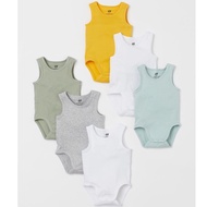 ❤️HOT SALE❤️H&M Baby Romper Singlet Tops Sleeveless Bodysuit Plain Baby Boy Girl Kids H&M Jumpsuit B