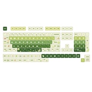 ปุ่มกดสีเขียวอ่อน DyeSub PBT XDA Keycap สำหรับ61/64/68/87/96/104/108โปรไฟล์คีย์บอร์ดแบบกลไก133ปุ่ม