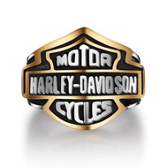 ผู้ชายสแตนเลส Harley แหวนรถจักรยานยนต์ Retro เหล็กไทเทเนียมแหวนวันหยุดของขวัญ