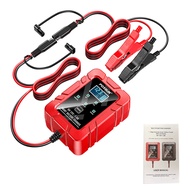 [Officestucio-Ready Stock] FOXSUR 1.5A Car Battery Charger, 6V and 12V Automotive Charger with LCD D