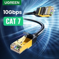 UGREEN สายแลน สายอีเธอร์เน็ต Cat 7 Ethernet Patch Cable Gigabit RJ45 Network Wire Lan Cable Model: NW107 Black Flat Cable 0.5m