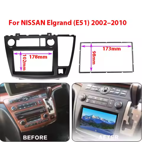 Car Radio Frame for Nissan Elgrand E51 2002-2010 Stereo DVD Dash Kit Trim Fascia Panel