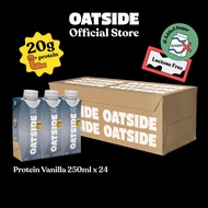 [Exp Feb26] OATSIDE Protein Vanilla Oat Milk 250ml x 24 - 20g Protein Drink, 3000mg BCAA, Dairy Free