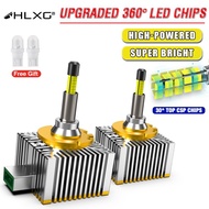 HLXG 360 D1S D3S Headlight Bulbs HID D2S D4S LED Canbus D1R D2R D3R D4R Xenon Turbo Car Lamp Light F