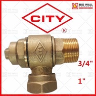 CITY BRAND FERRULE COCK BRASS Male & Female Thread Copper Brass Fitting , 3/4" 1" , 20MM 25MM Big Wa