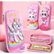 Student Stationery 3D Pencil Box for Kids Cute Unicorn Design Hard Pencil Case for Kids Girls &amp; Boys