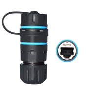 M20/M23 RJ45 Waterproof Connector Industrial Ethernet CAT6 Panel Type Network Plug Direct Waterproof