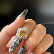 nuwn jewelry 燦爛 。黃水晶 戒指 華麗 天然寶石 戒指