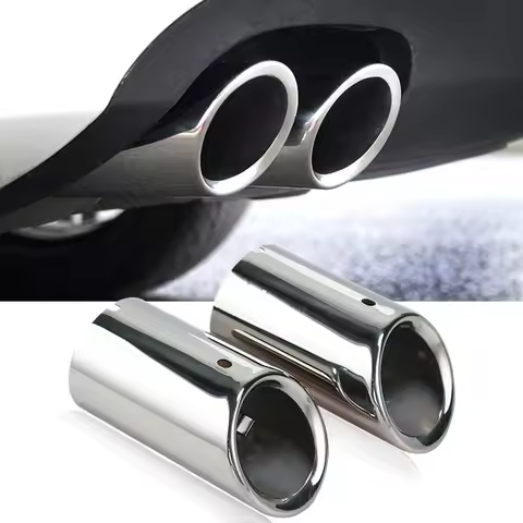 1/2Pcs Auto Car Exhaust Muffler Tip Pipes Covers fit for VW Tiguan Passat B7 CC Audi A3 8P A4 B8 Q5 